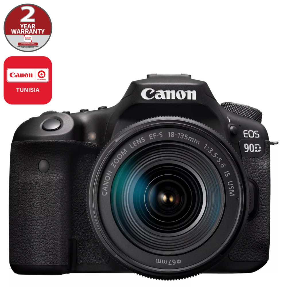 Appareil photo Canon EOS 90D + objectif EF-S 18-135mm IS USM