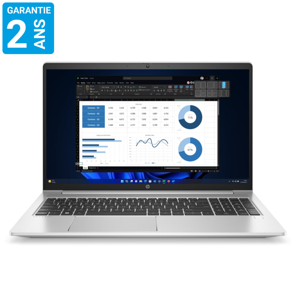 PC Portable HP ProBook 450 G10 / i5-1335U / 8 Go / 512 Go SSD