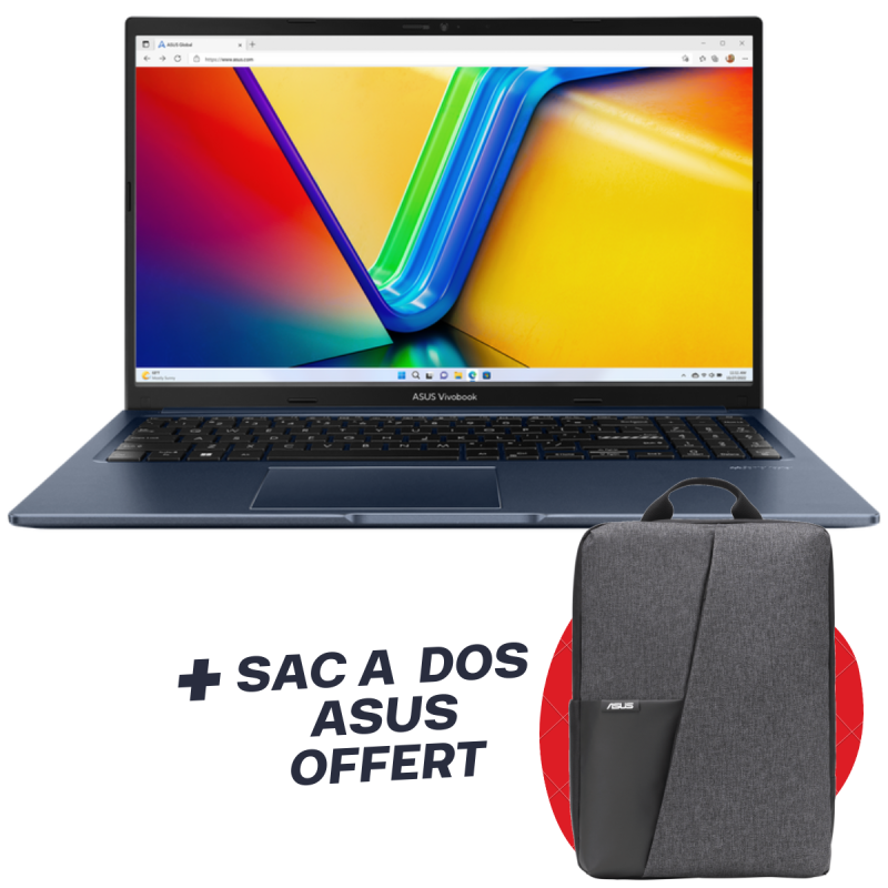 Ordinateur Portable ASUS 15,6" Windows 11, SSD, 12 Go RAM, I3-3120M, Occasion
