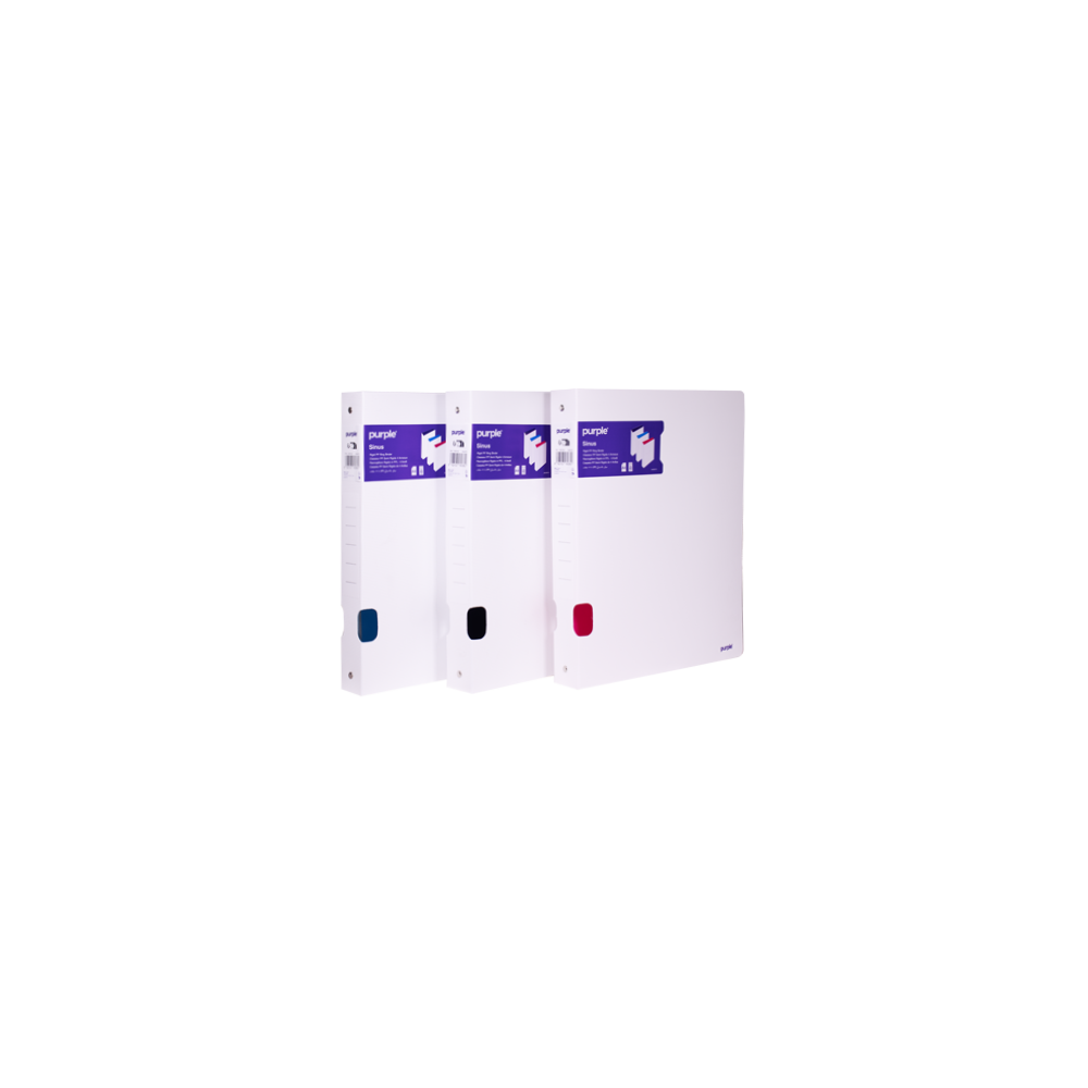 Classeur PVC SEMI RIGIDE SINUS A4  / BLANC