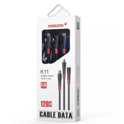 Câble KINGLEEN  3en1 USB...