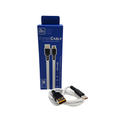 CABLE CHARGEUR USB VERS MICRO USB / 5A / Blanc