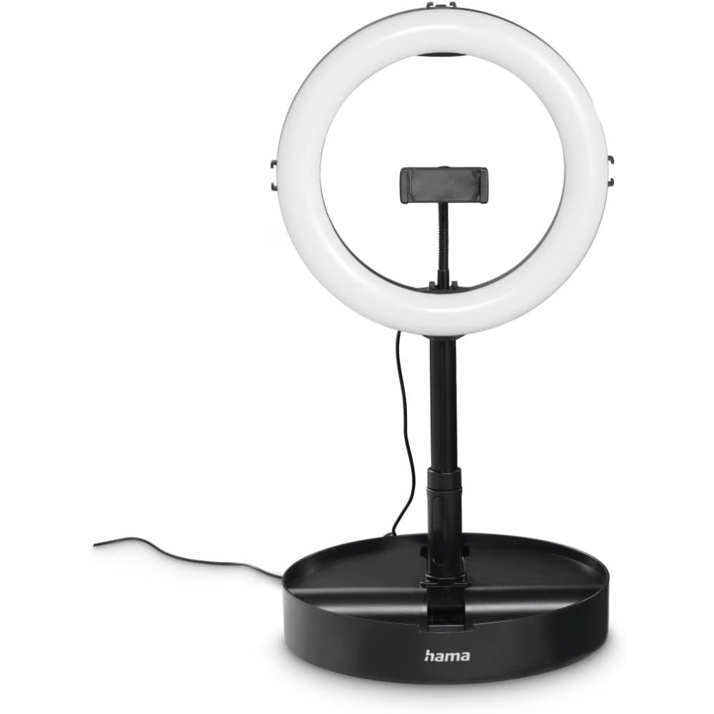 ANNEAU LUMIERE LED HAMA POUR SMARTPHONE AVEC SUPPORT BUREAU