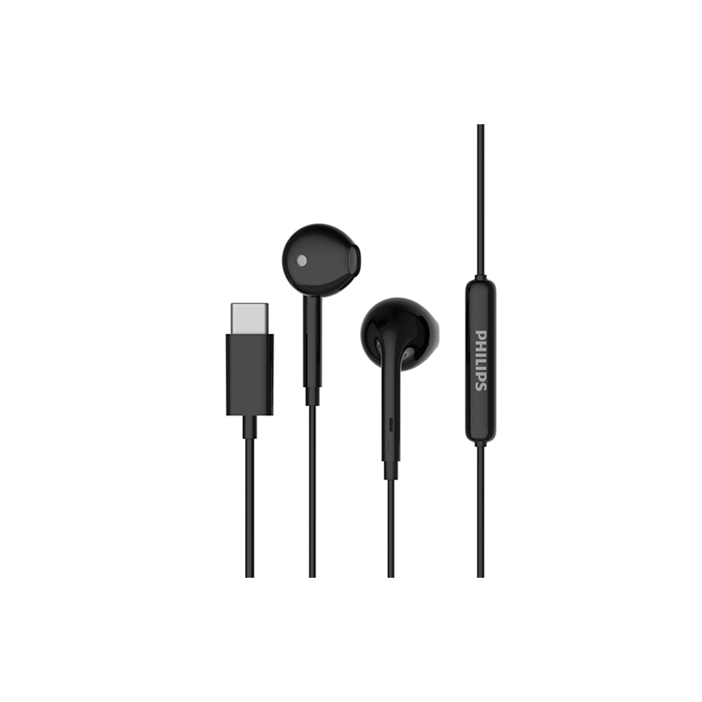 ECOUTEURS Philips  AVEC MICRO TYPE C / NOIR