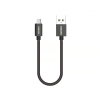 CABLE CHARGEUR KINGLEEN K179 USB VERS MICRO USB / 20 cm / NOIR
