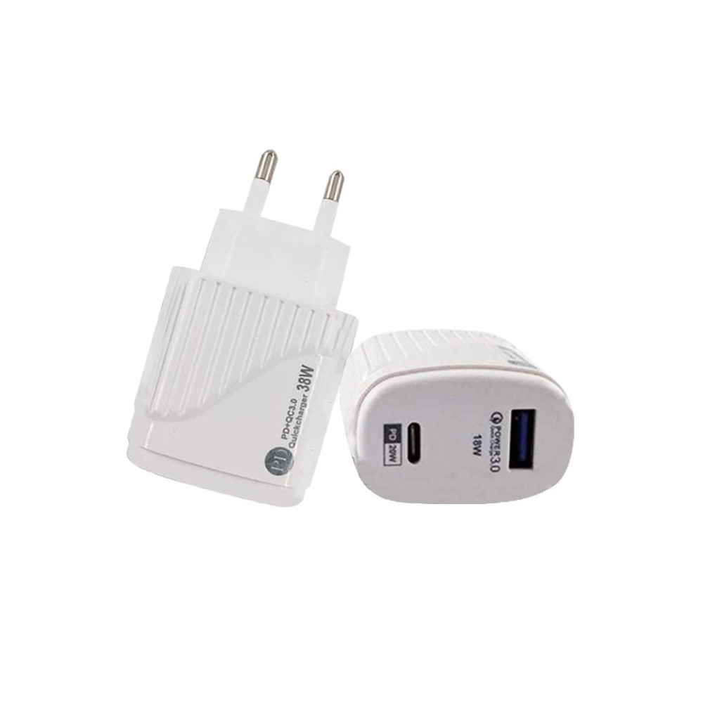 Adaptateur Secteur PD40 38W + CÂBLE Lightning / BLANC