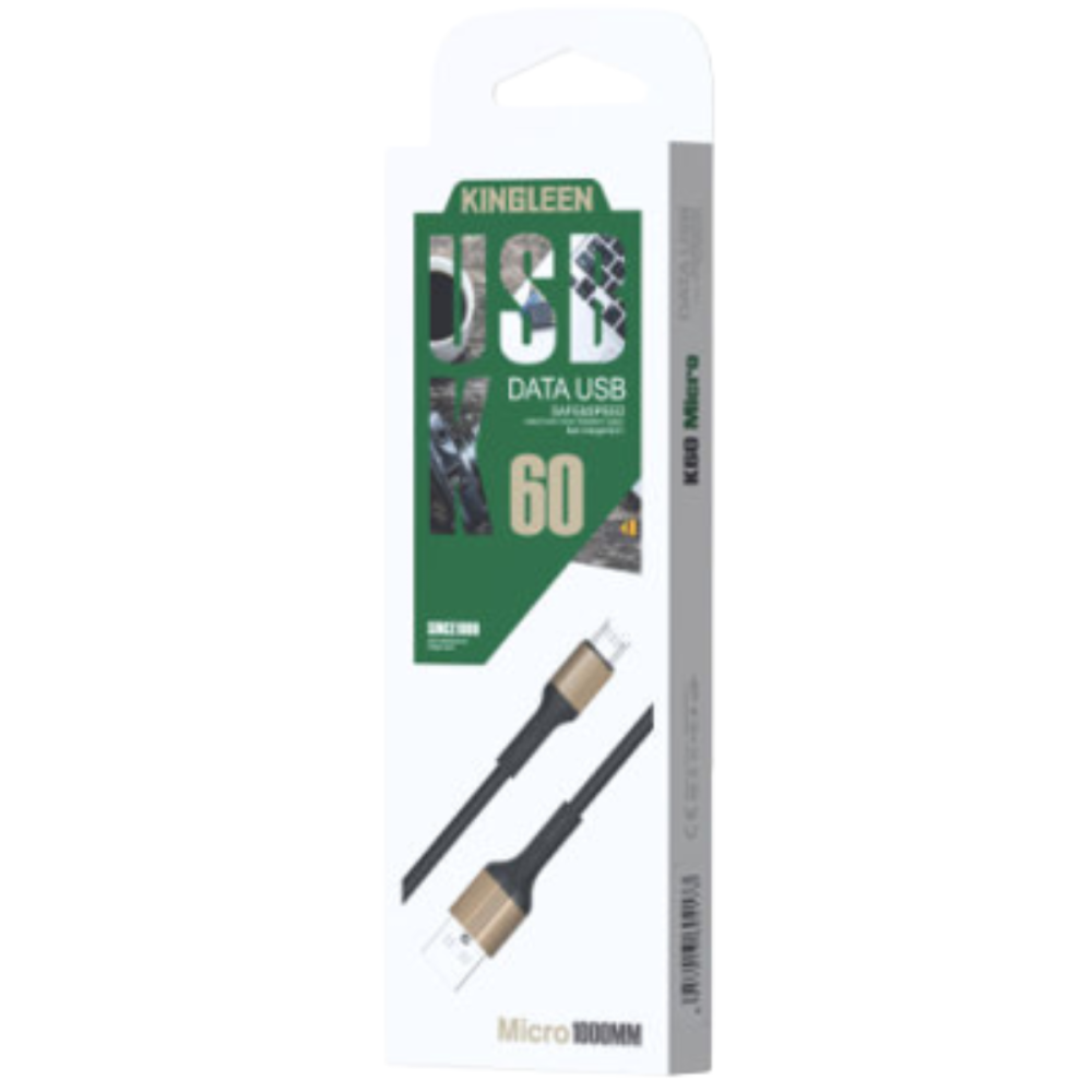 Câble CHARGEUR KIGLEEN K60 Lightning 3.1A 1M / Noir