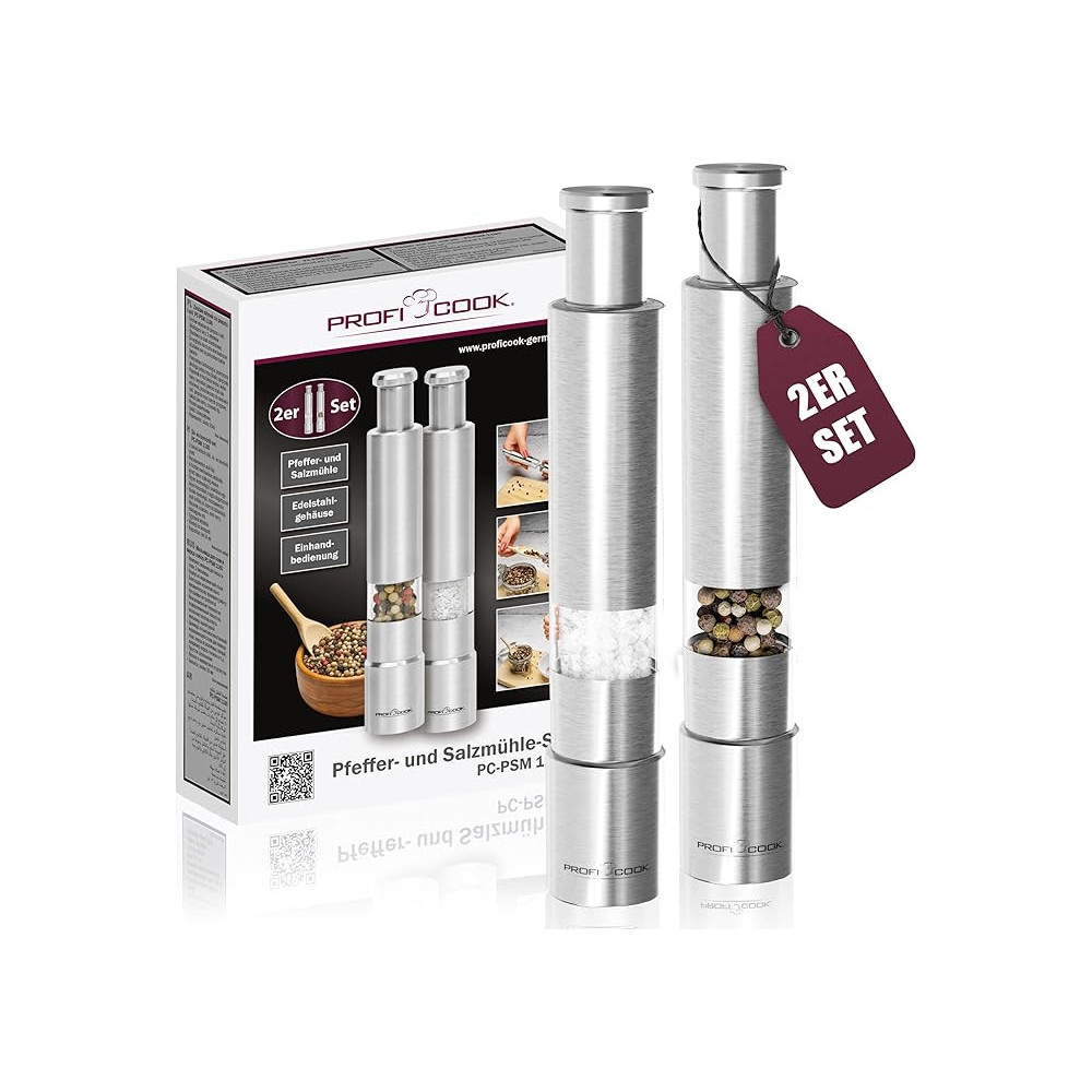 SET DE 2 MOULINS A ÉPICES PROFICOOK PC-PSM1160