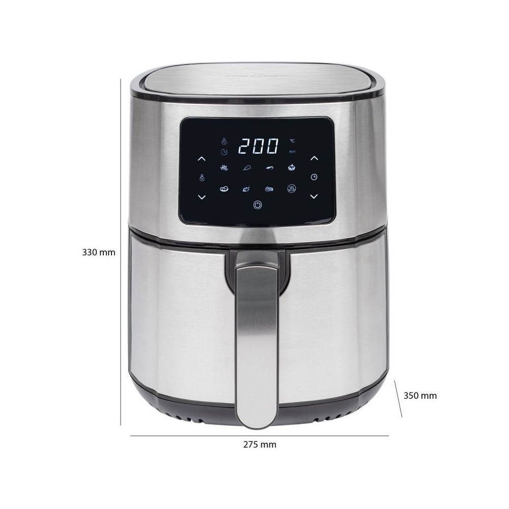 AirFryer PROFICOOK PC-FR1239H / 5.5L / NOIR & SILVER