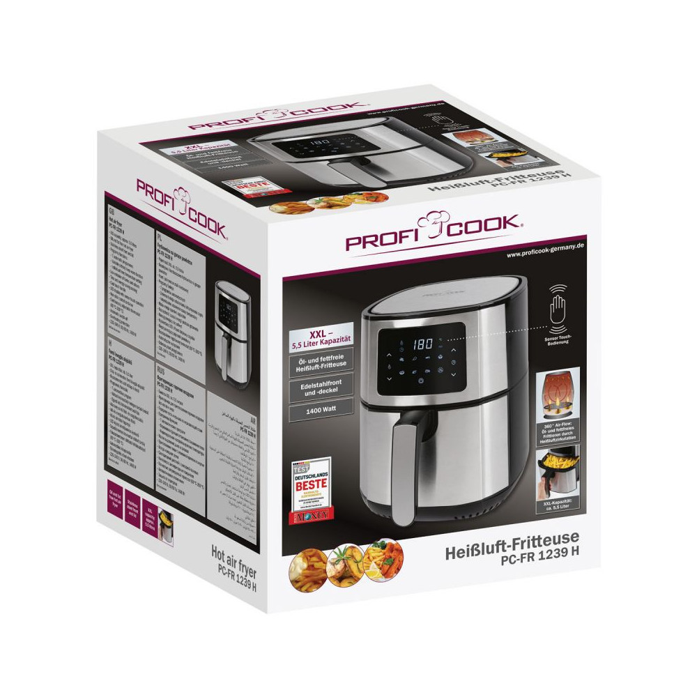 AirFryer PROFICOOK PC-FR1239H / 5.5L / NOIR & SILVER