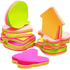 STICK NOTE ASSORTIE COULEUR / FORMES ASSORTIES