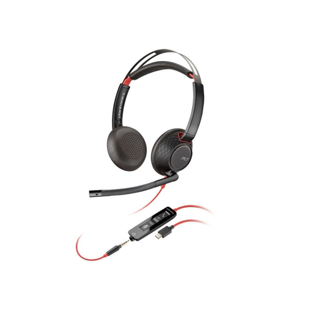 MICRO CASQUE FILAIRE HP POLY BLACKWIRE 5520 /  NOIR