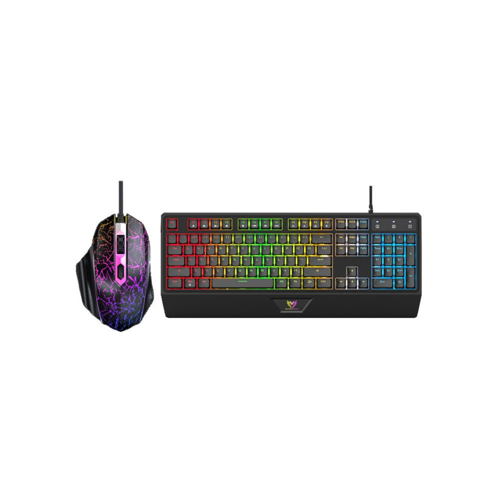 ENSEMBLE CLAVIER ET SOURIS GAMER FILAIRE STAR WAVE GCM1088 RGB / NOIR