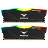 Barettes Mémoire TeamGroup T-FORCE DELTA R BLACK RGB 16 GO ( 2x 8 GO ) / 3200 MHz