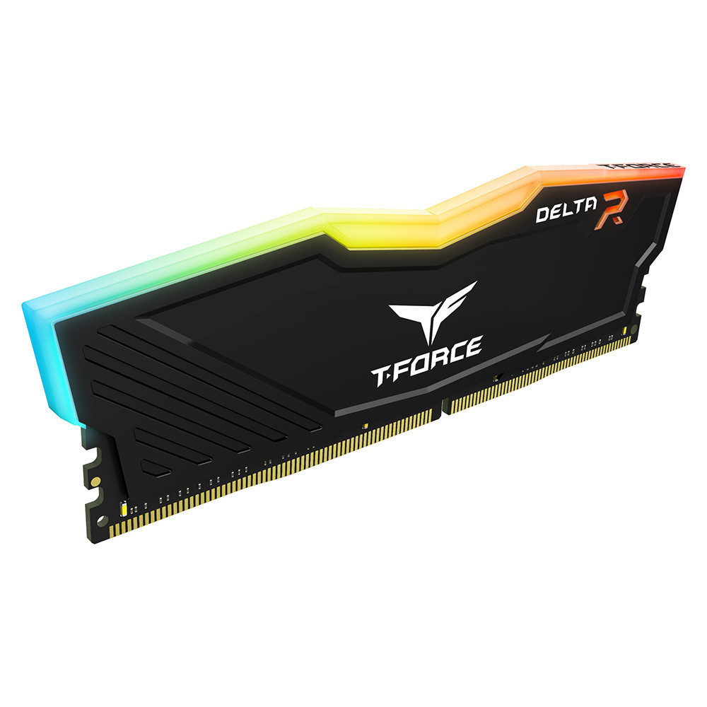 Barettes Mémoire TeamGroup T-FORCE DELTA R BLACK RGB 16 GO ( 2x 8 GO ) / 3200 MHz