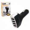 Chargeur Allume-cigare de voiture 48 W / 4X USB / 7A / Noir