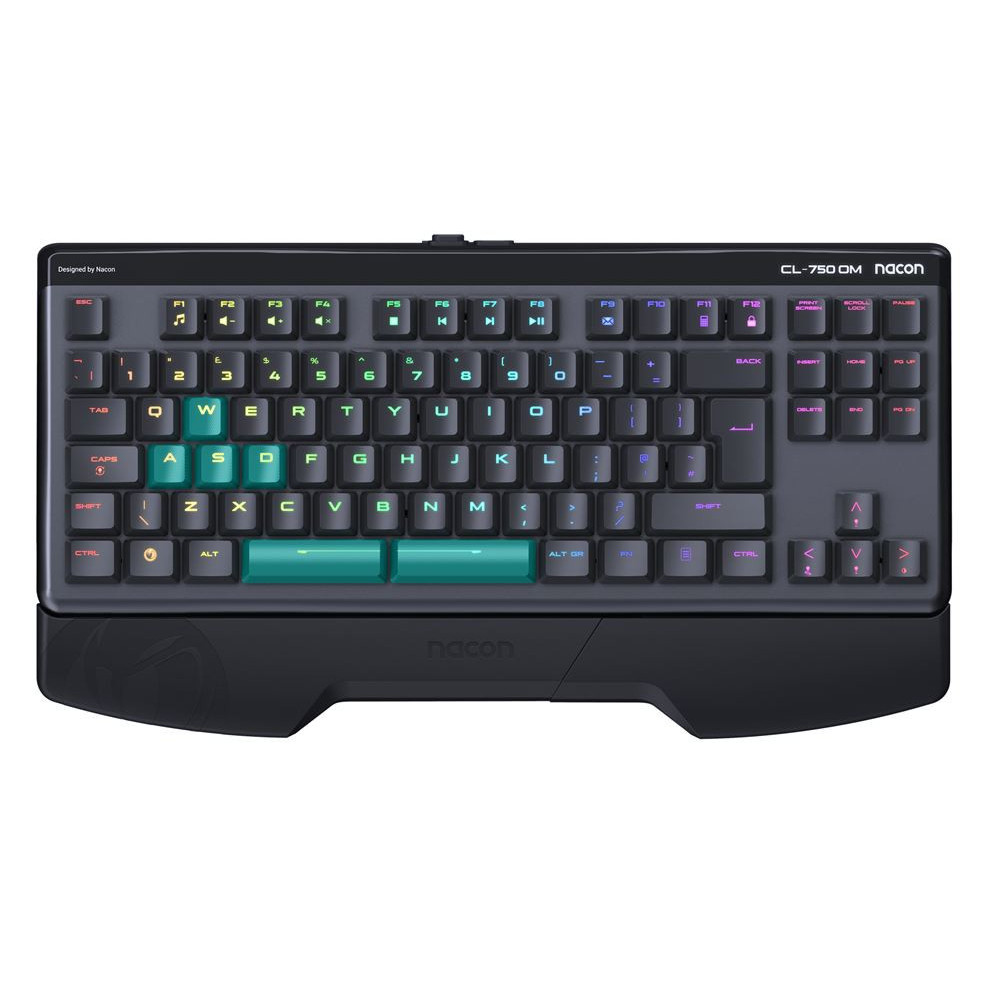 Clavier filaire gaming Nacon  Optique-mécanique /  Azerty /  Gris et Noir