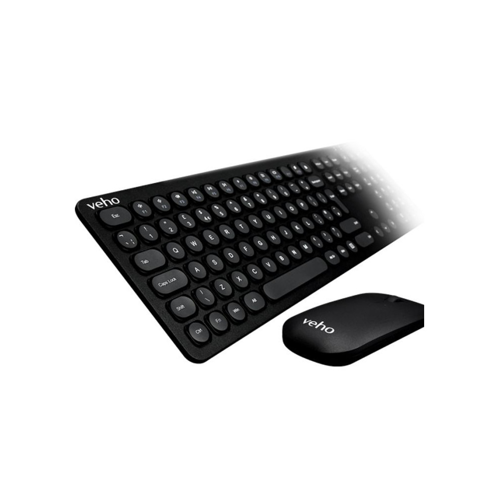 ENSEMBLE CLAVIER ET SOURIS SANS FIL VEHO VHK-001-WZ1 / NOIR