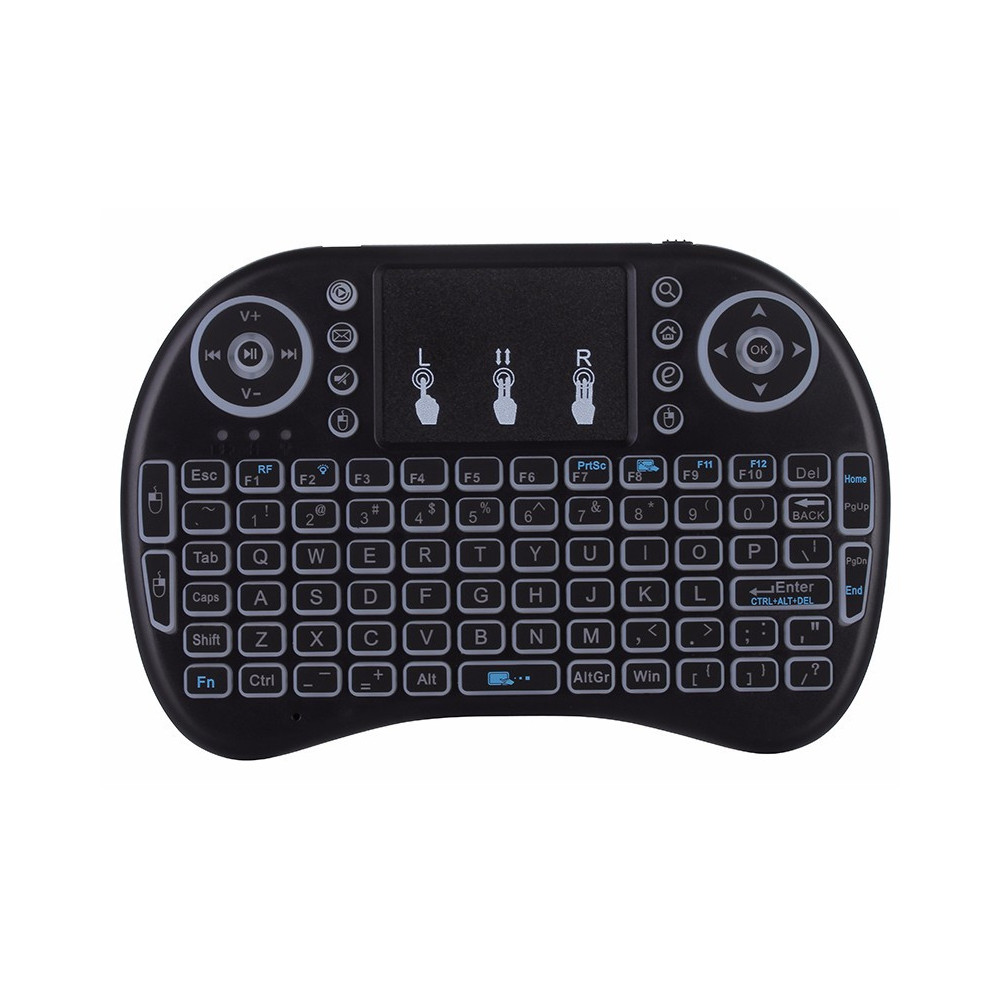 Mini Clavier Bluetooth avec Touchpad Rétroéclairé / Noir