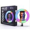 Selfie Ring Light 360° + tripode / 2 Mètres / RGB / Noir