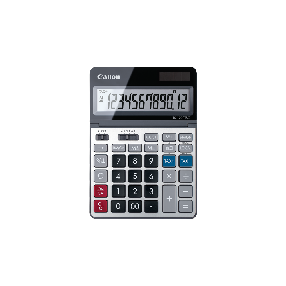Calculatrice de bureau Canon TS-1200TSC 12 chiffres / Gris