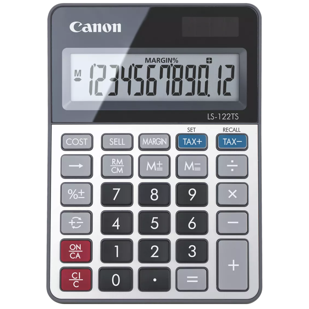 Calculatrice de bureau Canon LS-122TSDBL EMEA 12 chiffres / Gris