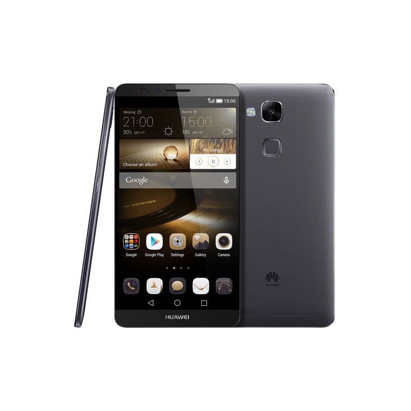 Téléphone Portable Huawei Ascend Mate 7 Noir / Double SIM + Puce DATA Ooredoo avec 1 mois (1 Go) d'internet