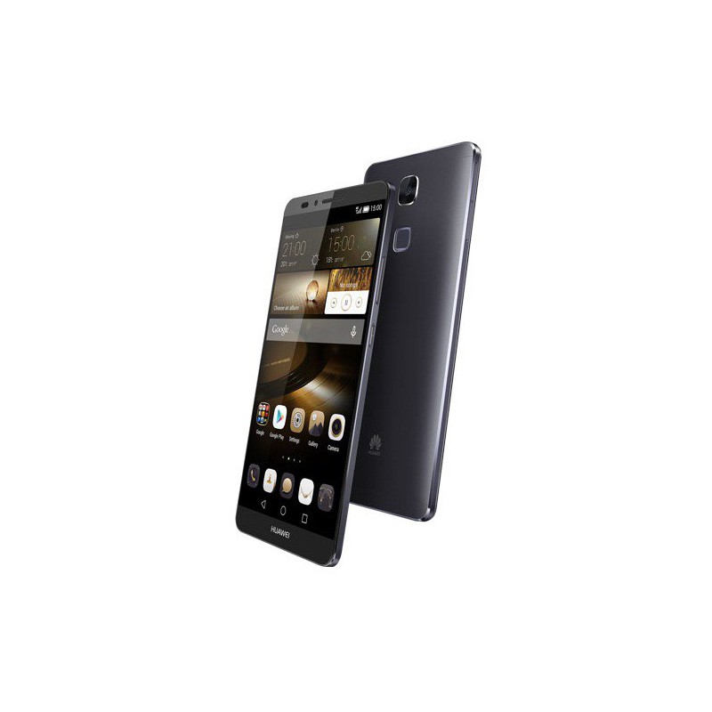 Téléphone Portable Huawei Ascend Mate 7 Noir / Double SIM + Puce DATA Ooredoo avec 1 mois (1 Go) d'internet