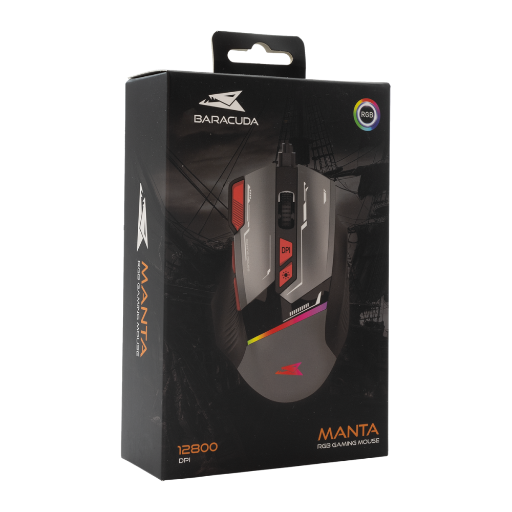 Souris Gaming Baracuda BGM-047 MANTA / Gris