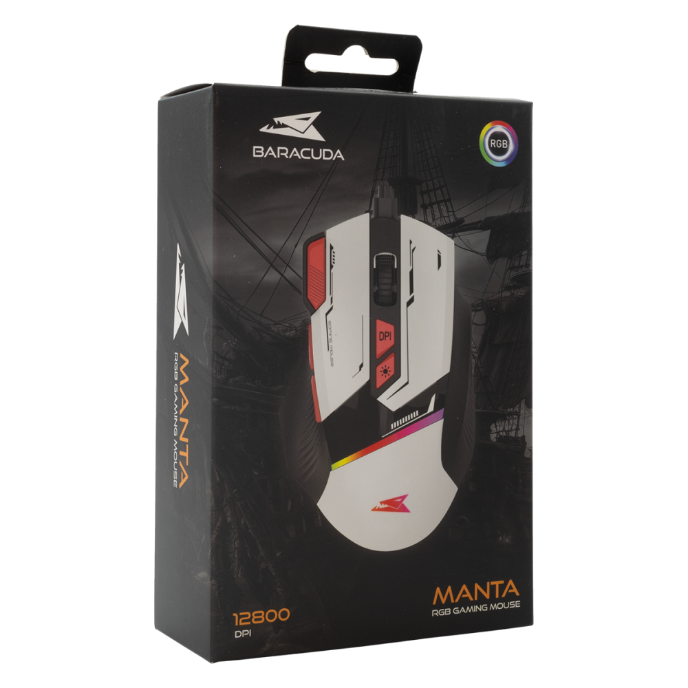 Souris Gaming Baracuda BGM-041 MANTA / Blanc