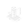 Hotte Centrale FOCUS  Tactile Vitro / 90 cm / Inox