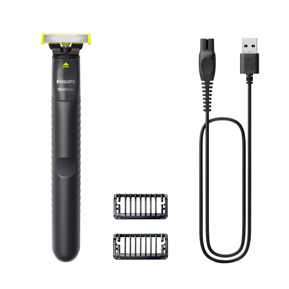 Tondeuse Philips OneBlade Hybride QP1424/10 Visage et Corps / Gris