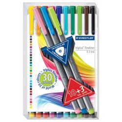 Pochette 13x Stylos Staedtler triplus fineliner 334 / 0.3mm