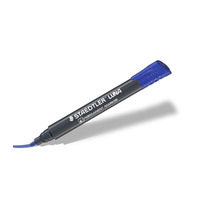Marqueur permanent pointe biseautée Staedtler LUNA 3580 / Bleu