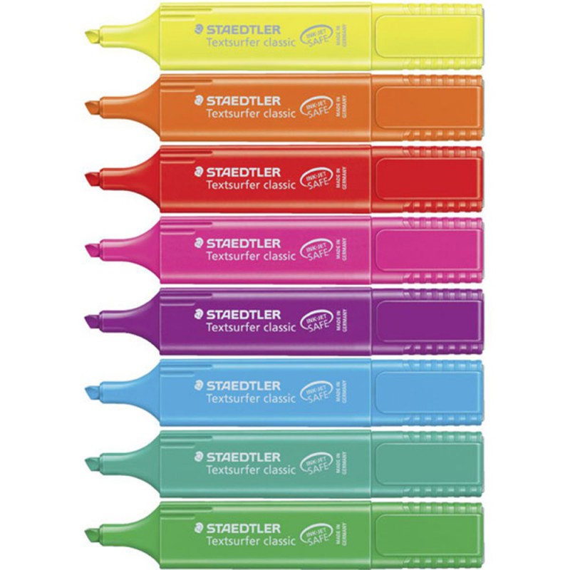 Staedtler Feutre pour transparent 313 WP8 bleu, marron, jaune