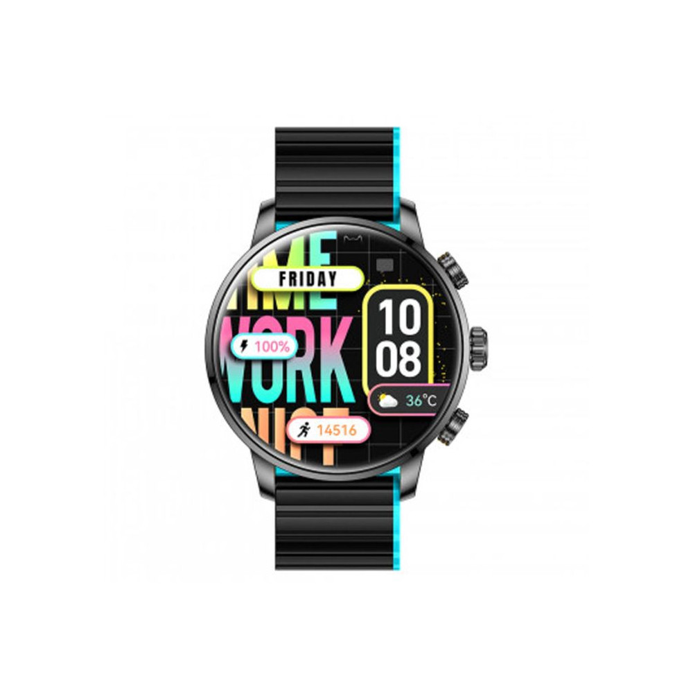 MONTRE CONNECTÉE KIESLECT CALLING WATCH KR 2 / NOIR Avec Casque Bluetooth P9 Bleu