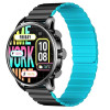 MONTRE CONNECTÉE KIESLECT CALLING WATCH KR 2 / NOIR Avec Casque Bluetooth P9 Bleu