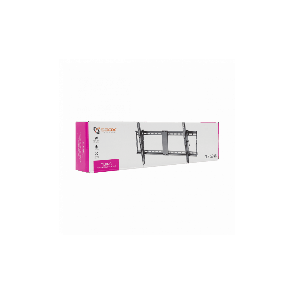 Support Mural fixe Pour TV SBOX PLB-5948T / 43"-90" / 70 Kg