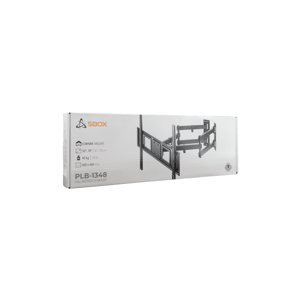 Support Mural Pour TV SBOX PLB-1348-2 / 32"-70" / 45 Kg