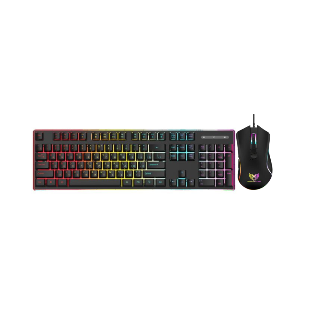 ENSEMBLE CLAVIER ET SOURIS GAMER FILAIRE STAR WAVE GCM1090 RGB