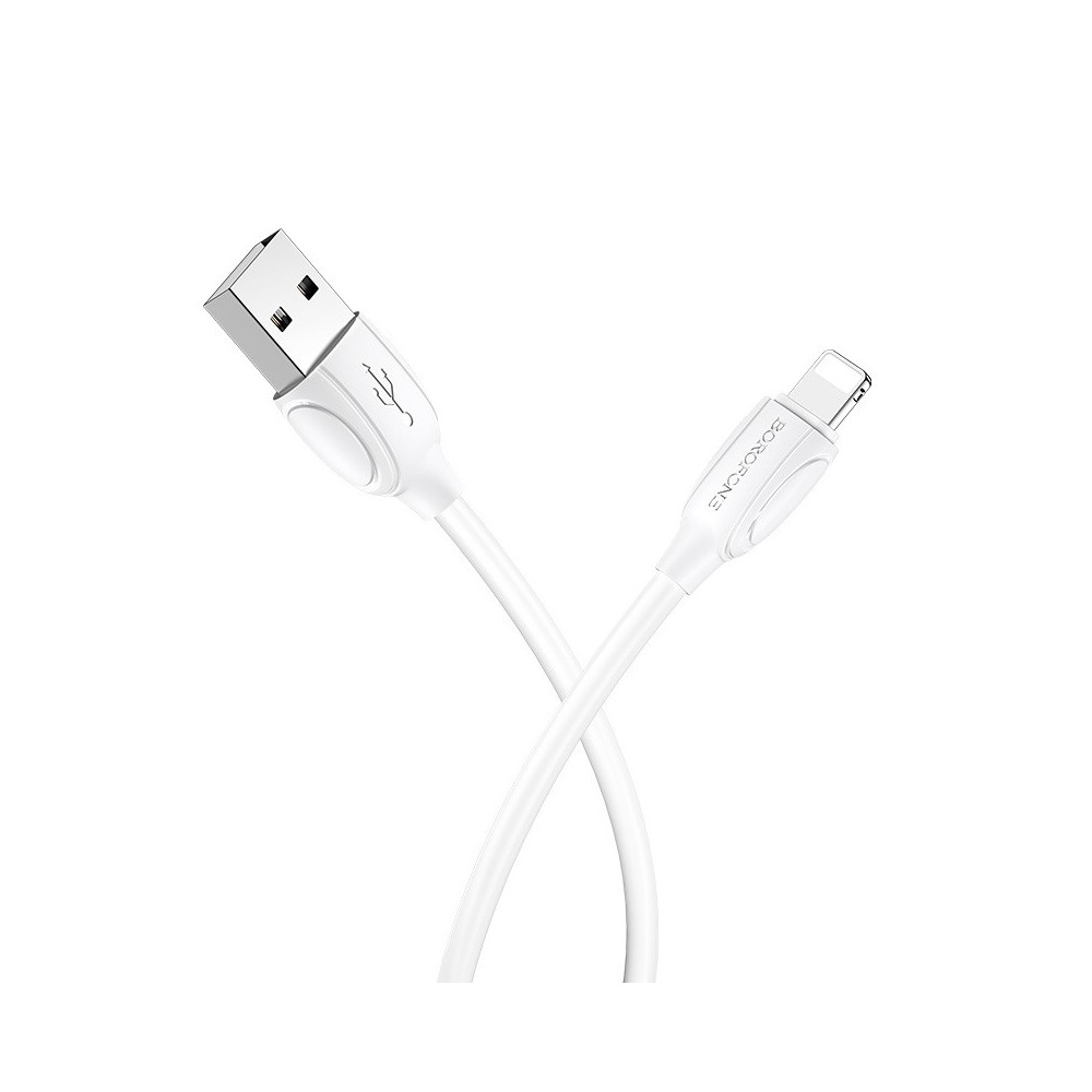 Câble Chargeur USB vers Lightning BOROFONE BX19 / 2.4A / Blanc