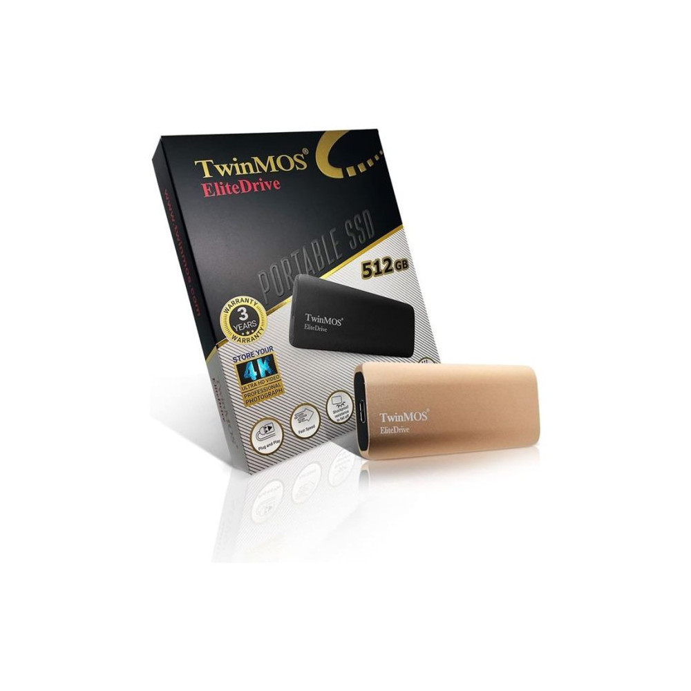 DISQUE DUR EXTERNE TWINMOS ELITE DRIVE / 512GO SSD / TYPE C / Gold