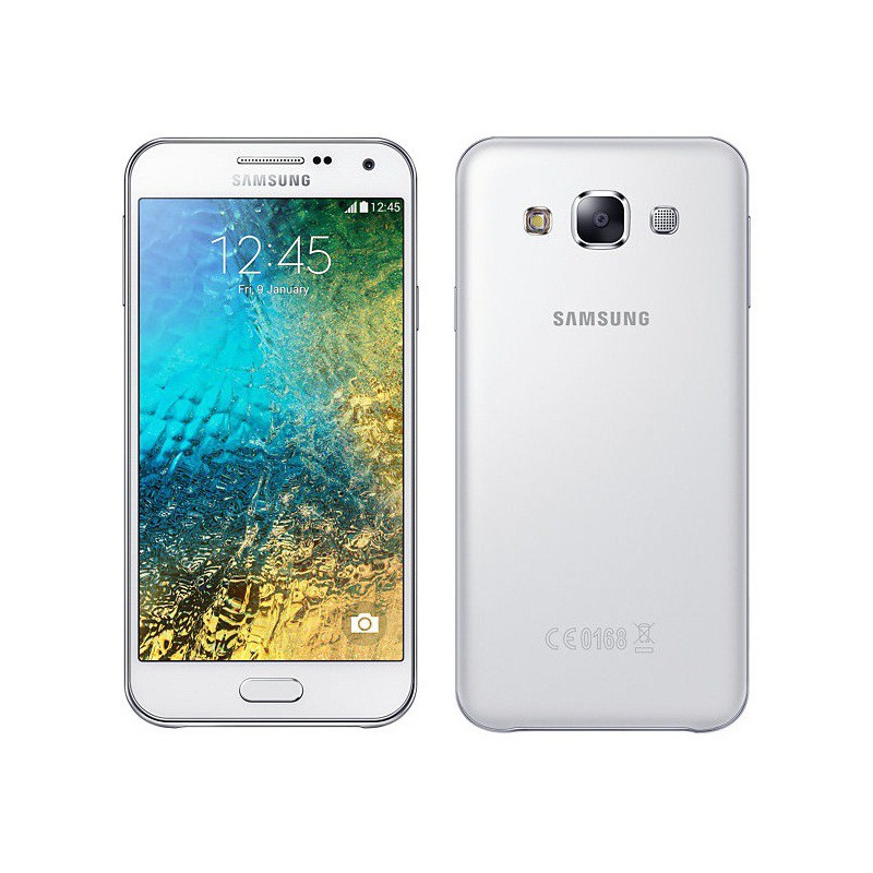 Téléphone Portable Samsung Galaxy E5 / Double SIM / Blanc + Puce DATA Ooredoo avec 1 mois (1 Go) d'internet