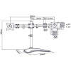 Support de bureau SBOX LCD-F024-2 / 13"-27"