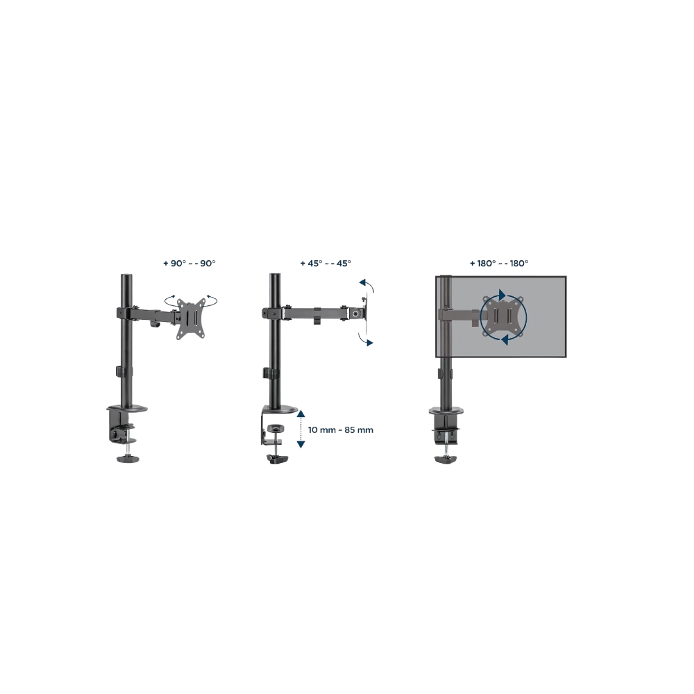 Support De Bureau GEMBIRD MA-D1-03 / 17"-32"