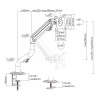 Support De Bureau GEMBIRD MA-DA1-02 / 13"-32"