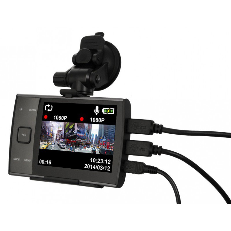 2x Caméras Automobiles Full HD iconBIT DVR QX DUO