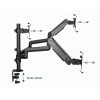 Support De Bureau GEMBIRD MA-DA3-01 / 17"-27"