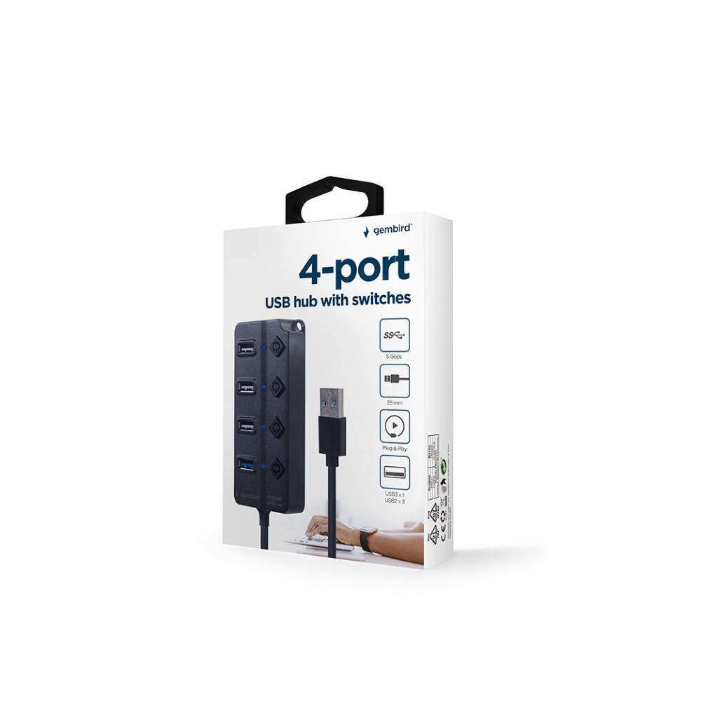 Hub USB GEMBIRD 4 ports