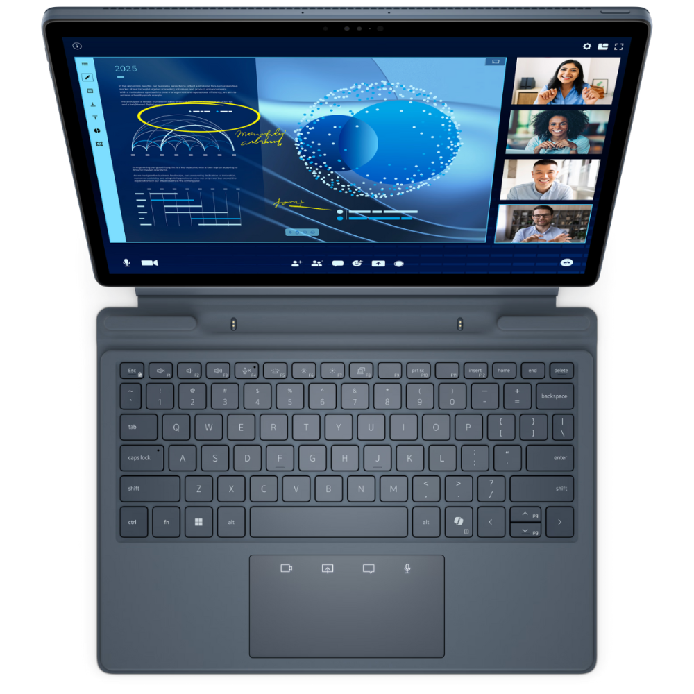Pc Portable DELL Latitude 7350 détachable / Ultra 7 164U / 32 Go / 512 Go SSD / Windows 11 Pro / Gris